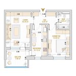 Apartament 2 Camere Tip 2 Corp 3 - Drumul Taberei Residence - Apartamente de vanzare Bucuresti - Suprafata utila totala - 59.36 mp