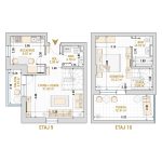 Penthouse 2 Camere Tip 2 Corp 9 - Drumul Taberei Residence - Apartamente de vanzare Bucuresti - Suprafata utila totala - 75.76 mp