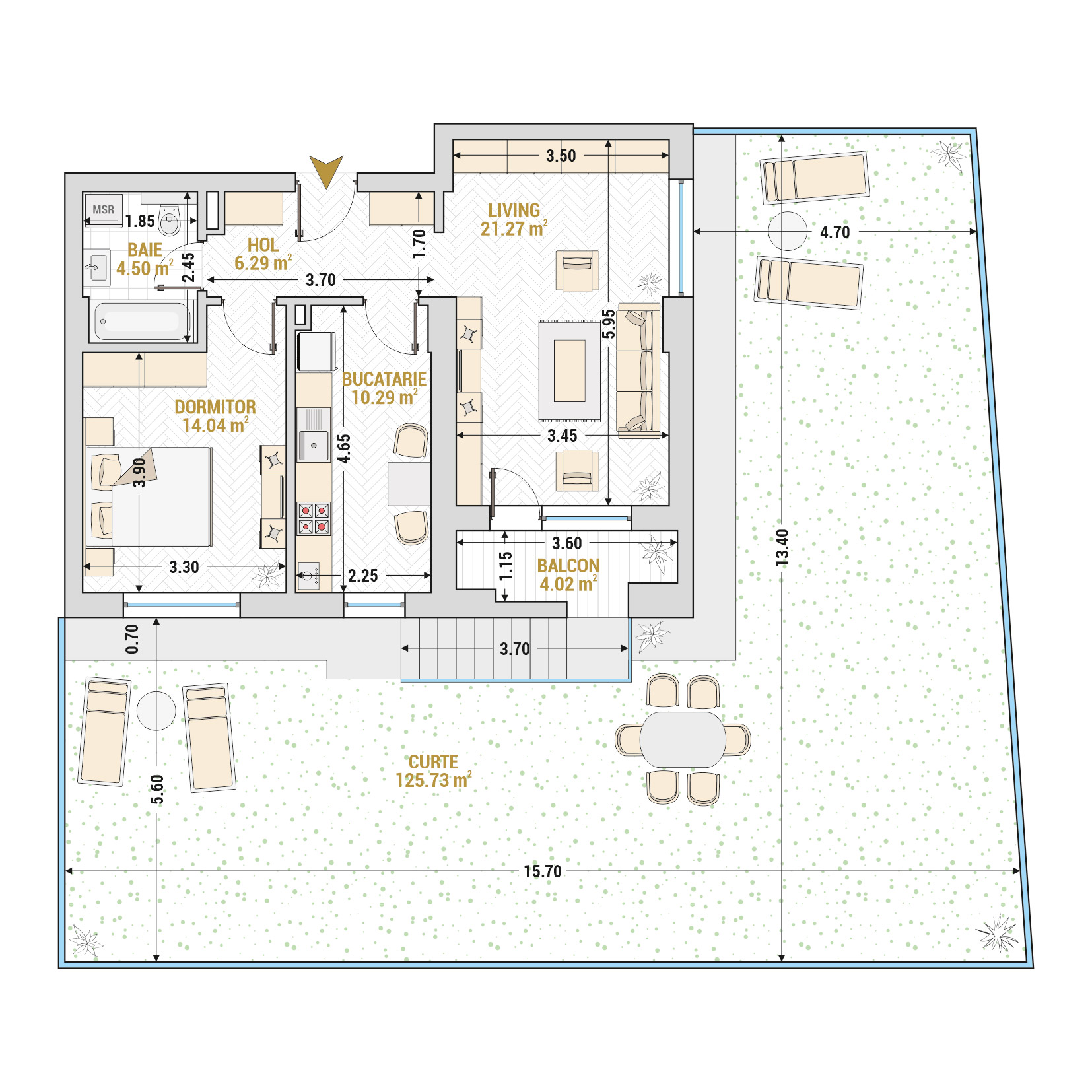 Apartament 2 Camere Tip 7 Corp 9 - Drumul Taberei Residence - Apartamente de vanzare Bucuresti - Suprafata utila totala - 60.41 mp