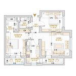 Apartament 3 Camere Tip 3 Corp 9 - Drumul Taberei Residence - Apartamente de vanzare Bucuresti - Suprafata utila totala - 74.10 mp