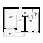 2 Room Apartment Type 10 - B2 - Drumul Taberei Residence - Apartments for Sale in Bucharest - Total Usable Area - 61.87 sqm