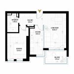 2 Room Apartment Type 11 - B1E2 - Drumul Taberei Residence - Apartments for Sale in Bucharest - Total Usable Area - 58.10 sqm
