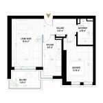 2 Room Apartment Type 12 - B1E2 - Drumul Taberei Residence - Apartments for Sale in Bucharest - Total Usable Area - 57.96 sqm