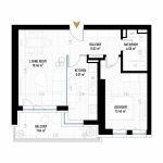 2 Room Apartment Type 9 - B1E2 - Drumul Taberei Residence - Apartments for Sale in Bucharest - Total Usable Area - 59.79 sqm