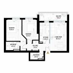3 Room Apartment Type 4 - B1E2 - Drumul Taberei Residence - Apartments for Sale in Bucharest - Total Usable Area - 79.94 sqm