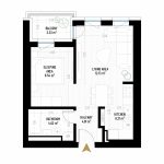 Studio Apartment Type 2 - B1E2 - Drumul Taberei Residence - Apartments for Sale in Bucharest - Total Usable Area - 40.74 sqm