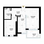 2 Room Apartment Type 12 - B1E1 - Drumul Taberei Residence - Apartments for Sale in Bucharest - Total Usable Area - 57.96 sqm