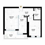 2 Room Apartment Type 8 - B1E1 - Drumul Taberei Residence - Apartments for Sale in Bucharest - Total Usable Area - 59.78 sqm