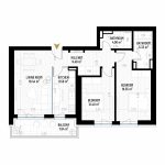 3 Room Apartment Type 3 - B1E1 - Drumul Taberei Residence - Apartments for Sale in Bucharest - Total Usable Area - 83.62 sqm