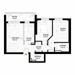 3 Room Apartment Type 4 - B1E1 - Drumul Taberei Residence - Apartments for Sale in Bucharest - Total Usable Area - 79.94 sqm