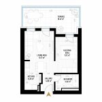 Studio Apartment Type 1 - B1E1 - Drumul Taberei Residence - Apartments for Sale in Bucharest - Total Usable Area - 55.62 sqm