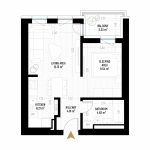Studio Apartment Type 2 - B1E1 - Drumul Taberei Residence - Apartments for Sale in Bucharest - Total Usable Area - 40.74 sqm