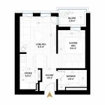 Studio Apartment Type 3 - B1E1 - Drumul Taberei Residence - Apartments for Sale in Bucharest - Total Usable Area - 59.62 sqm